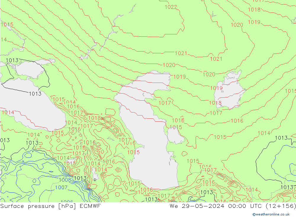 ciśnienie ECMWF śro. 29.05.2024 00 UTC