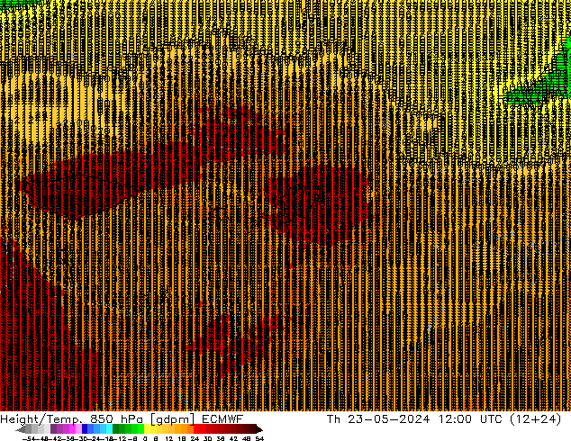 Height/Temp. 850 hPa ECMWF 星期四 23.05.2024 12 UTC