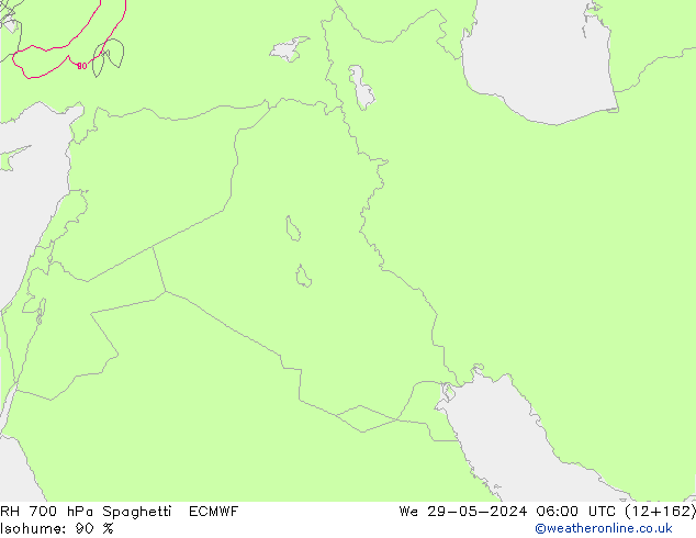 RV 700 hPa Spaghetti ECMWF wo 29.05.2024 06 UTC