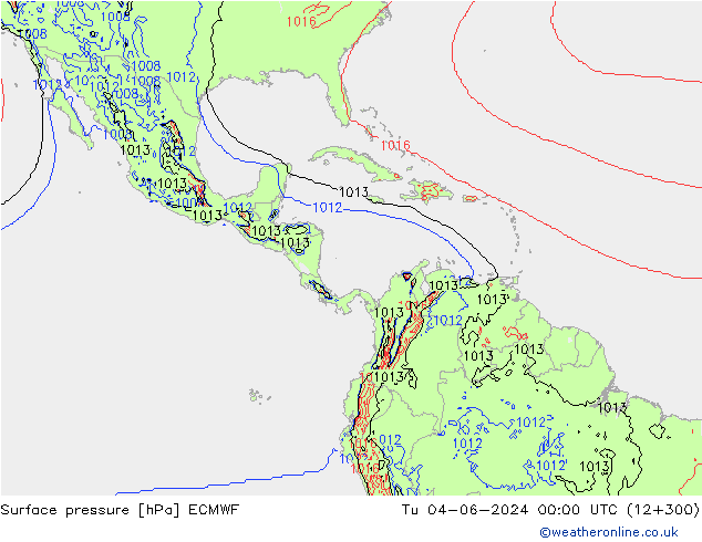 Yer basıncı ECMWF Sa 04.06.2024 00 UTC