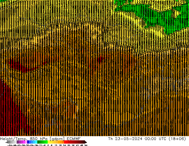 Height/Temp. 850 hPa ECMWF 星期四 23.05.2024 00 UTC