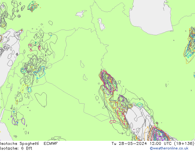 Isotaca Spaghetti ECMWF mar 28.05.2024 12 UTC