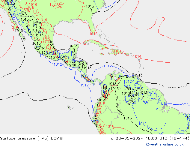 Luchtdruk (Grond) ECMWF di 28.05.2024 18 UTC