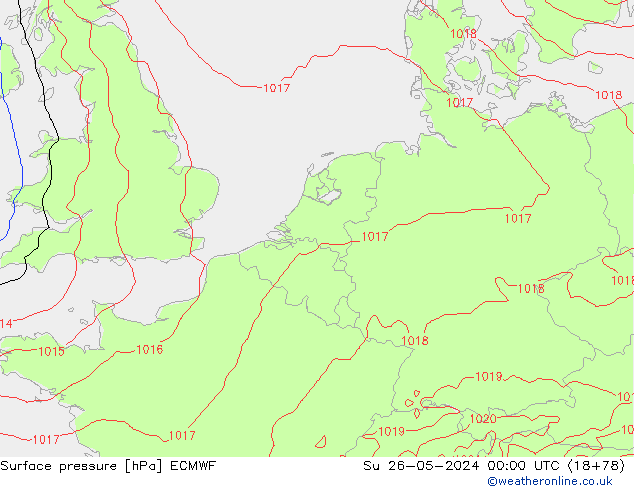 Bodendruck ECMWF So 26.05.2024 00 UTC
