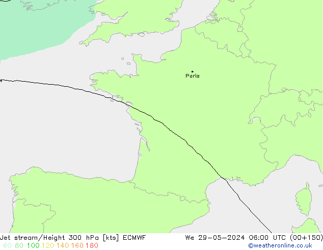 Straalstroom ECMWF wo 29.05.2024 06 UTC