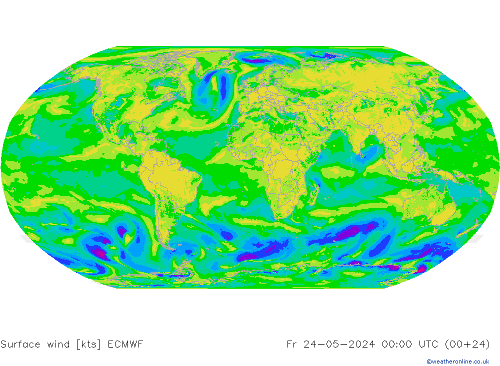 Viento 10 m ECMWF vie 24.05.2024 00 UTC