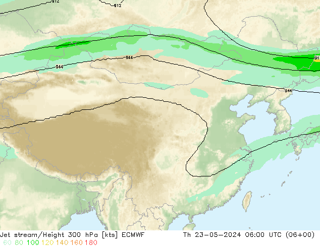 高速氣流 ECMWF 星期四 23.05.2024 06 UTC