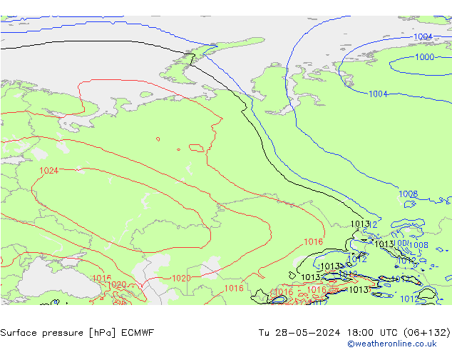 Yer basıncı ECMWF Sa 28.05.2024 18 UTC