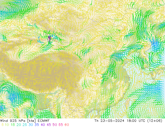 风 925 hPa ECMWF 星期四 23.05.2024 18 UTC