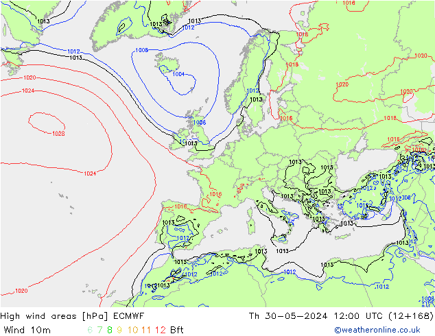 Sturmfelder ECMWF Do 30.05.2024 12 UTC