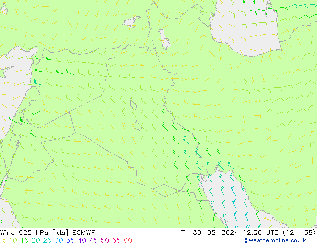 Rüzgar 925 hPa ECMWF Per 30.05.2024 12 UTC