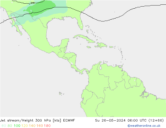 Jet stream ECMWF Dom 26.05.2024 06 UTC