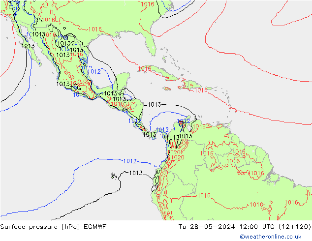 приземное давление ECMWF вт 28.05.2024 12 UTC