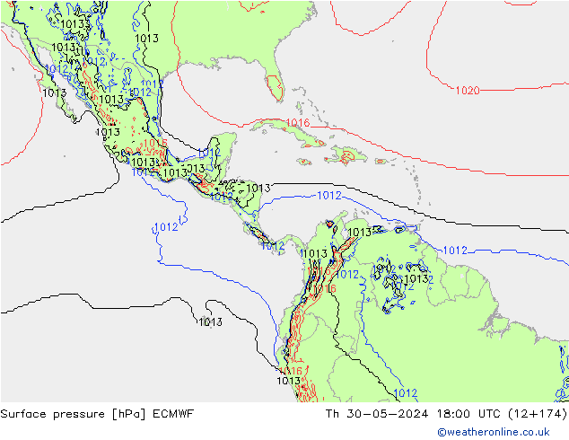 приземное давление ECMWF чт 30.05.2024 18 UTC