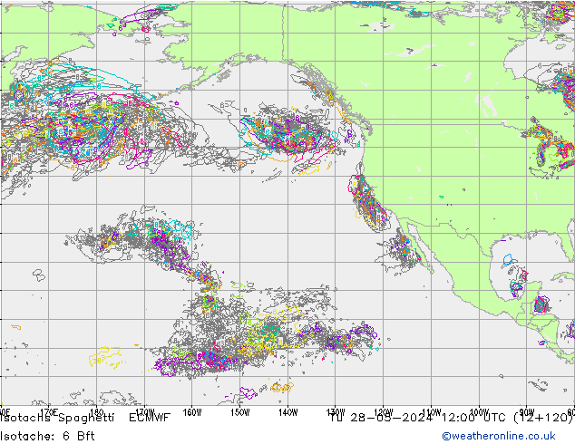 Isotachs Spaghetti ECMWF mar 28.05.2024 12 UTC