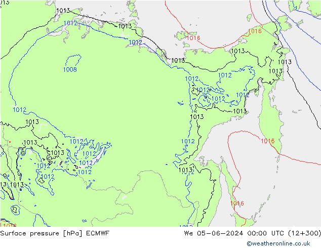 приземное давление ECMWF ср 05.06.2024 00 UTC