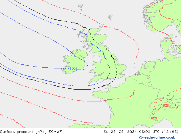 Surface pressure ECMWF Su 26.05.2024 06 UTC