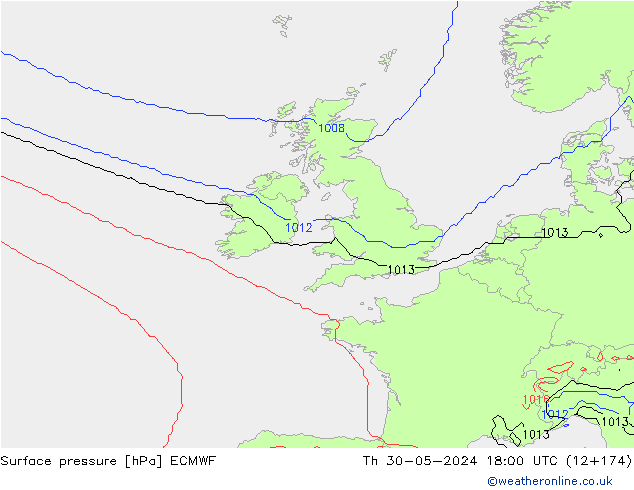 Yer basıncı ECMWF Per 30.05.2024 18 UTC