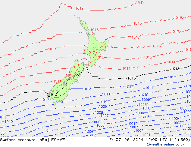 Pressione al suolo ECMWF ven 07.06.2024 12 UTC