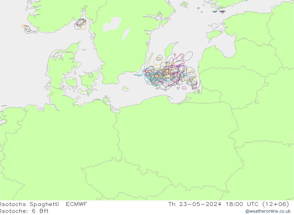 Eşrüzgar Hızları Spaghetti ECMWF Per 23.05.2024 18 UTC