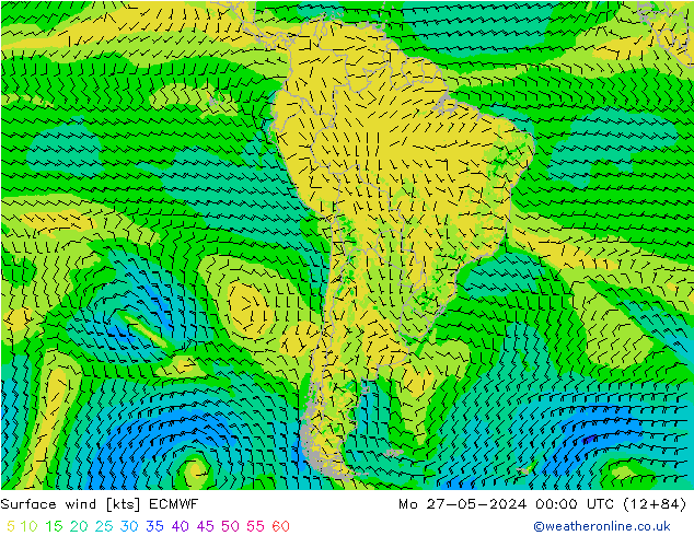 Wind 10 m ECMWF ma 27.05.2024 00 UTC