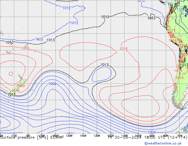 приземное давление ECMWF чт 30.05.2024 18 UTC