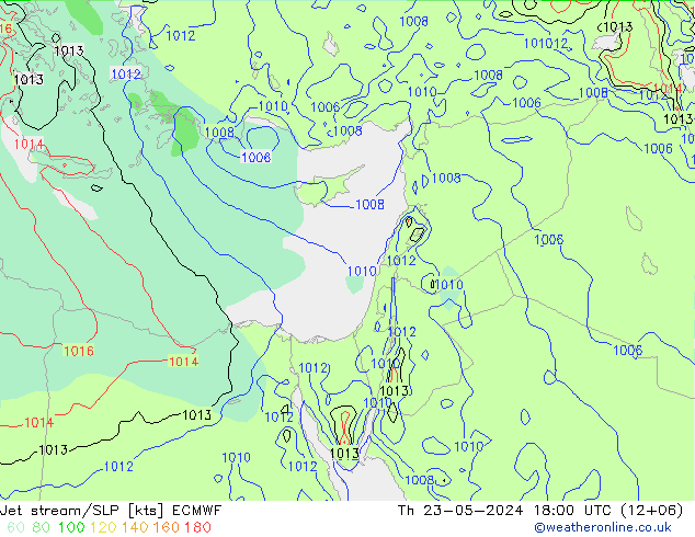 Courant-jet ECMWF jeu 23.05.2024 18 UTC