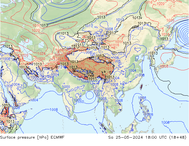 Yer basıncı ECMWF Cts 25.05.2024 18 UTC