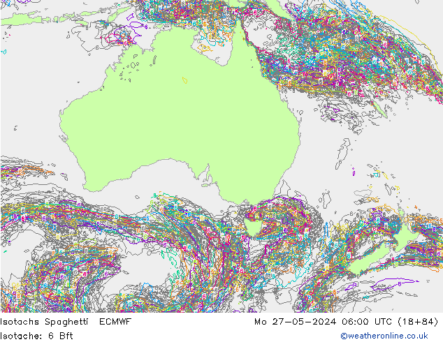 Izotacha Spaghetti ECMWF pon. 27.05.2024 06 UTC