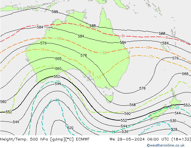 Height/Temp. 500 hPa ECMWF  29.05.2024 06 UTC