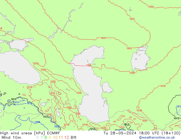 Windvelden ECMWF di 28.05.2024 18 UTC