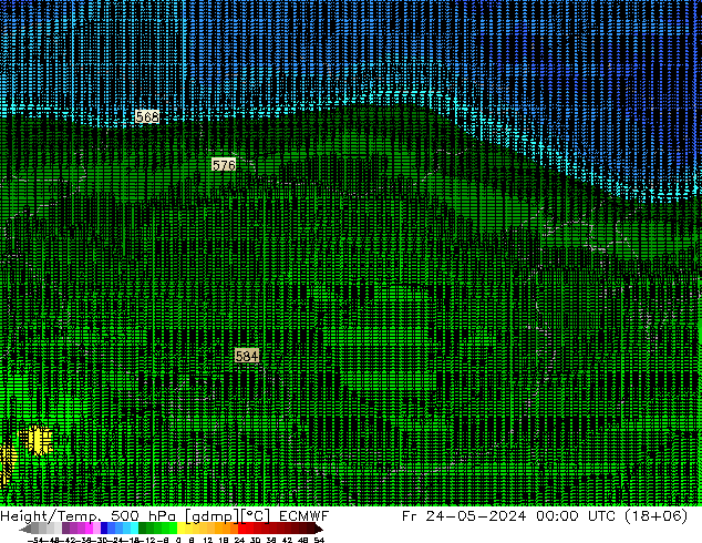 Height/Temp. 500 hPa ECMWF 星期五 24.05.2024 00 UTC