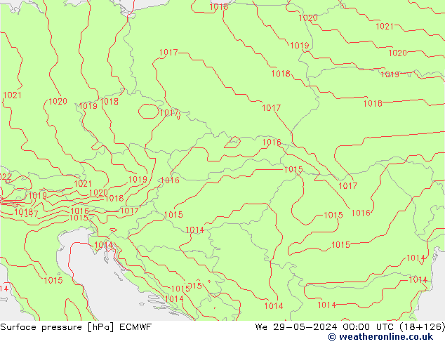 Luchtdruk (Grond) ECMWF wo 29.05.2024 00 UTC