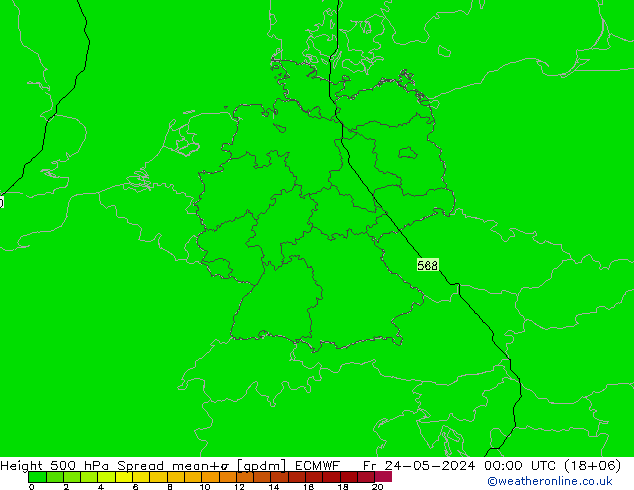 Height 500 hPa Spread ECMWF  24.05.2024 00 UTC