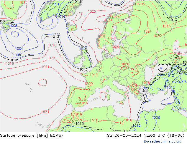 ciśnienie ECMWF nie. 26.05.2024 12 UTC