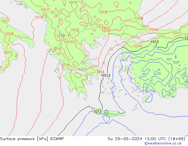 Yer basıncı ECMWF Paz 26.05.2024 12 UTC