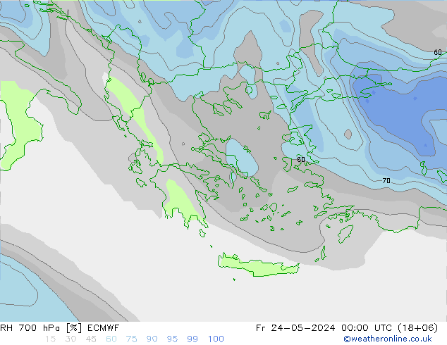 700 hPa Nispi Nem ECMWF Cu 24.05.2024 00 UTC