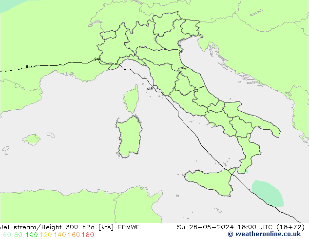 Prąd strumieniowy ECMWF nie. 26.05.2024 18 UTC