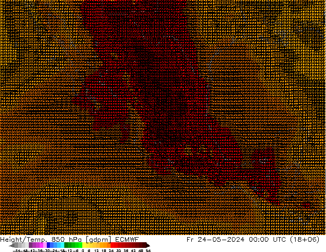 Height/Temp. 850 hPa ECMWF Fr 24.05.2024 00 UTC