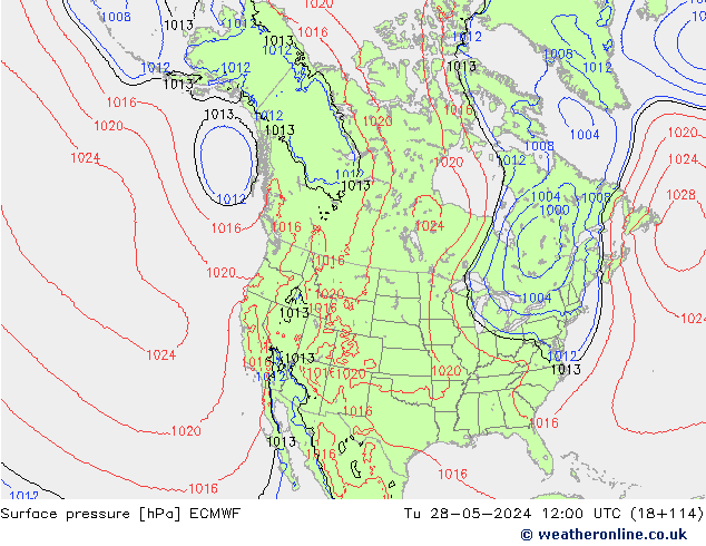 Yer basıncı ECMWF Sa 28.05.2024 12 UTC