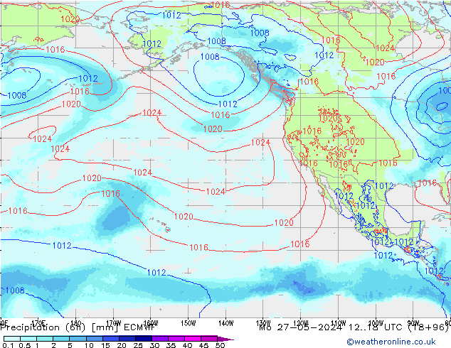 opad (6h) ECMWF pon. 27.05.2024 18 UTC