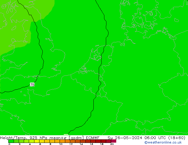 Height/Temp. 925 hPa ECMWF Su 26.05.2024 06 UTC