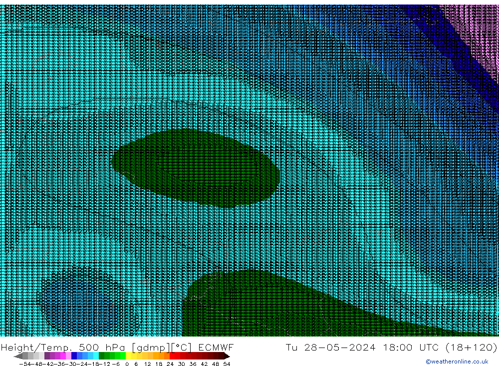 Yükseklik/Sıc. 500 hPa ECMWF Sa 28.05.2024 18 UTC