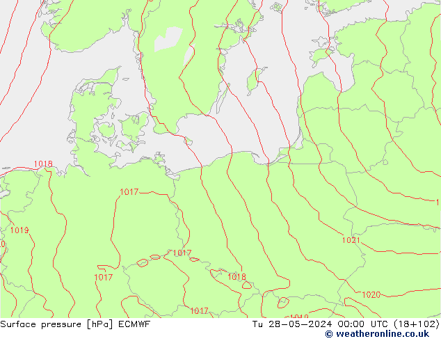 Yer basıncı ECMWF Sa 28.05.2024 00 UTC