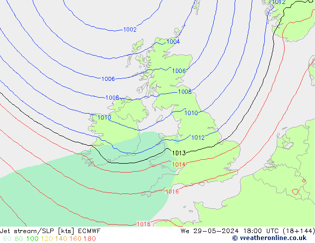 Courant-jet ECMWF mer 29.05.2024 18 UTC