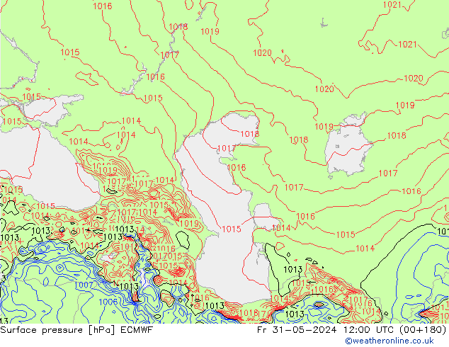 pression de l'air ECMWF ven 31.05.2024 12 UTC