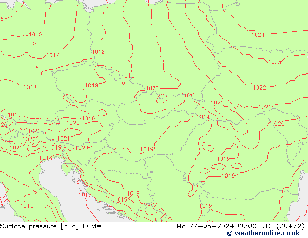 pression de l'air ECMWF lun 27.05.2024 00 UTC