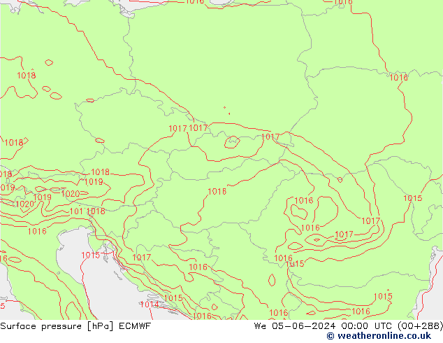 Luchtdruk (Grond) ECMWF wo 05.06.2024 00 UTC