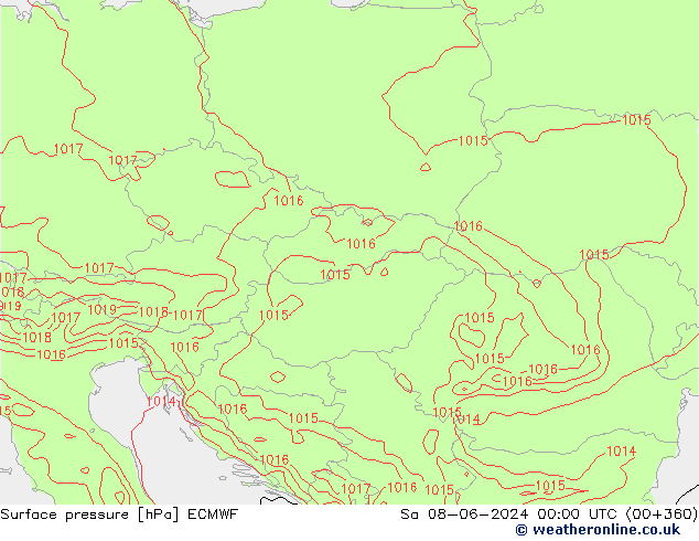 pression de l'air ECMWF sam 08.06.2024 00 UTC