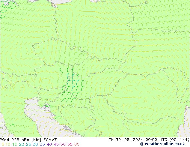  925 hPa ECMWF  30.05.2024 00 UTC